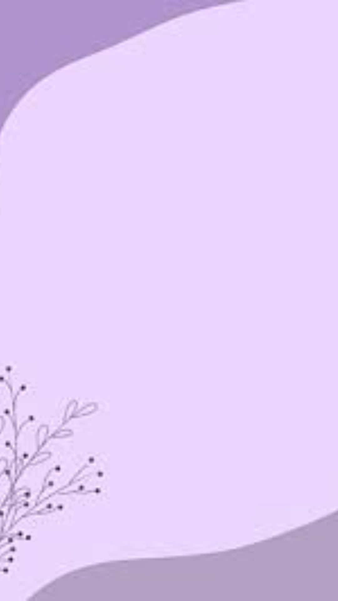 Solid Light Purple Flowers Leaves Wallpaper