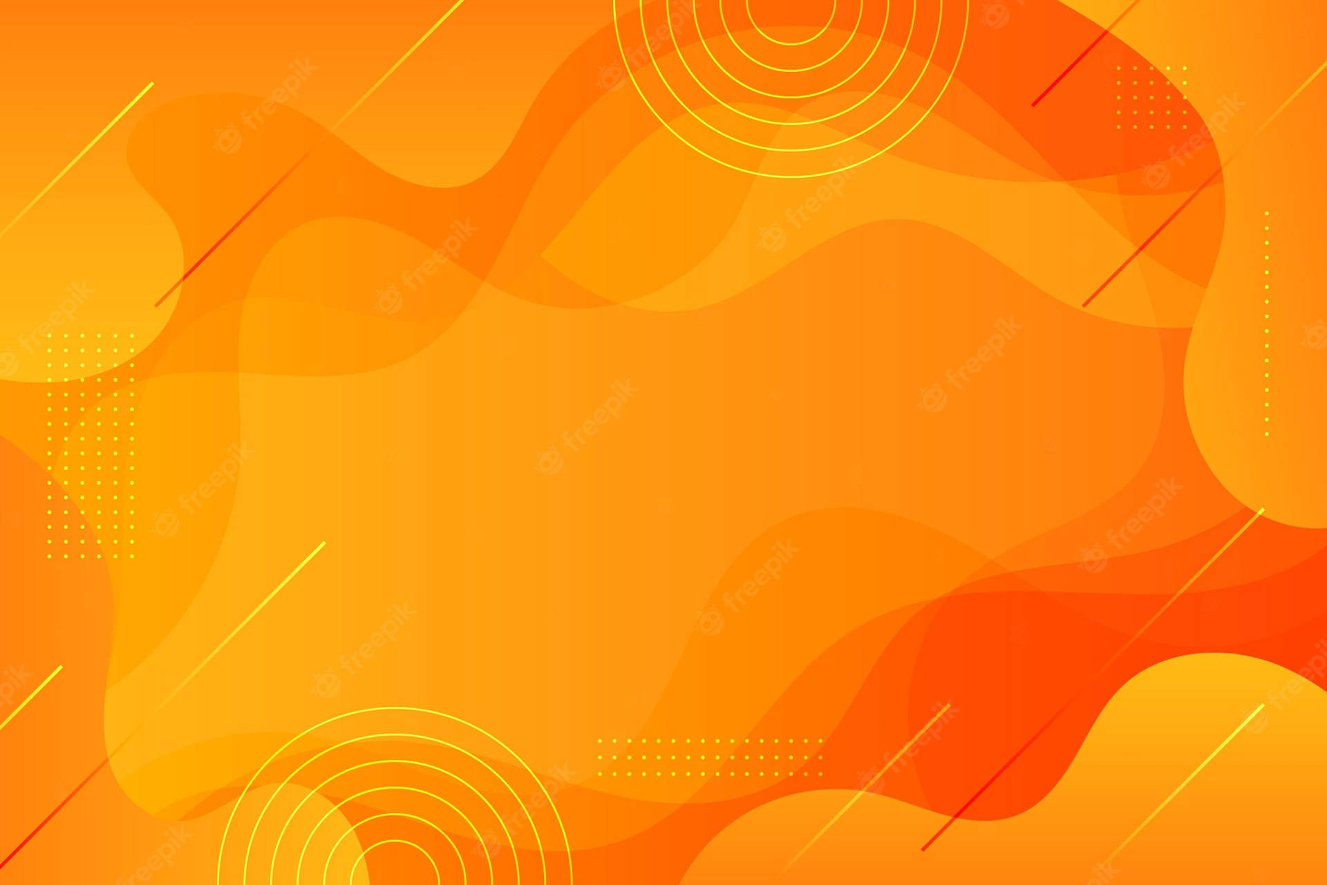 Solid Yellow And Orange Fluid Backkground Wallpaper