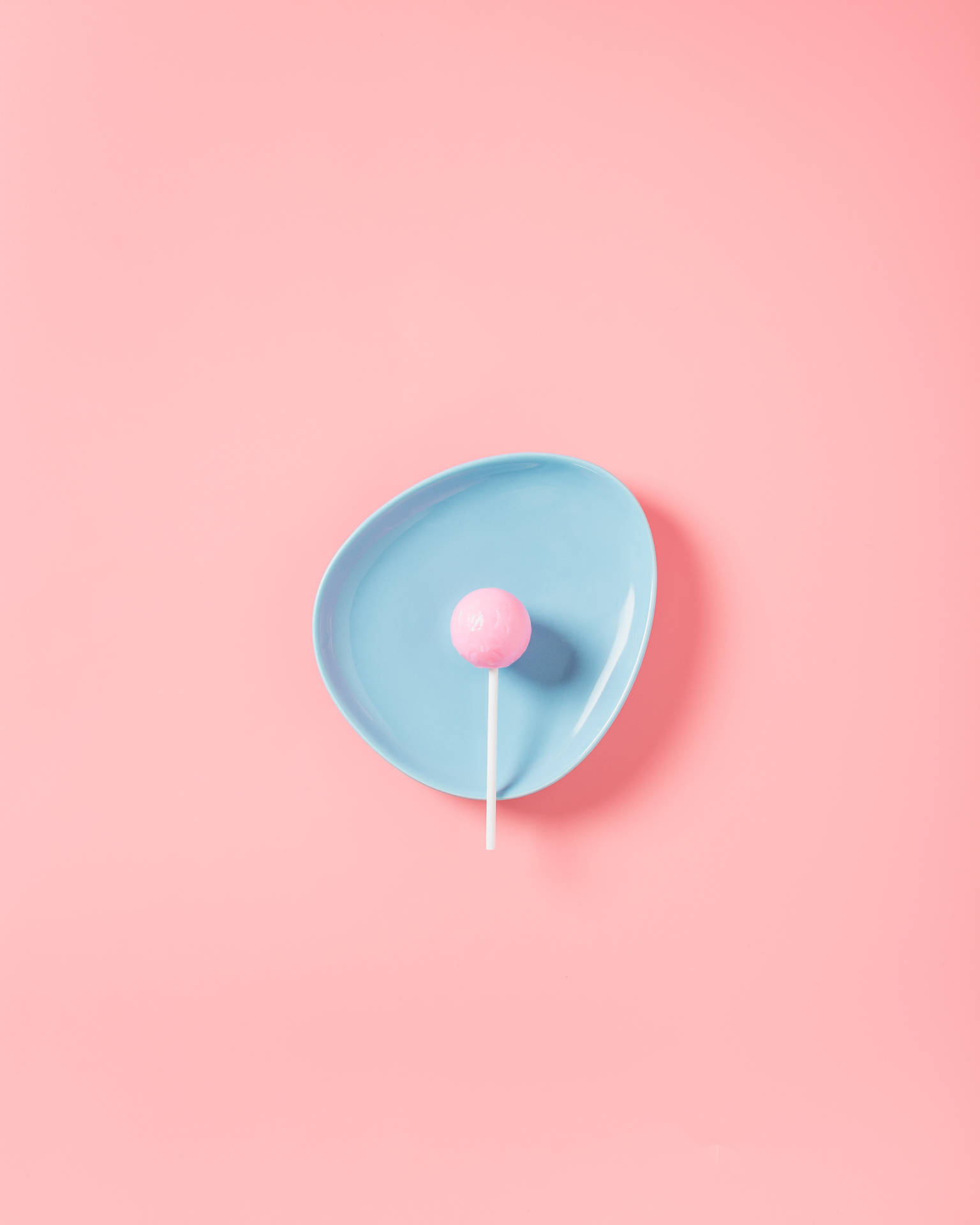 Captivating Solid Pastel Blue Lollipop Wallpaper