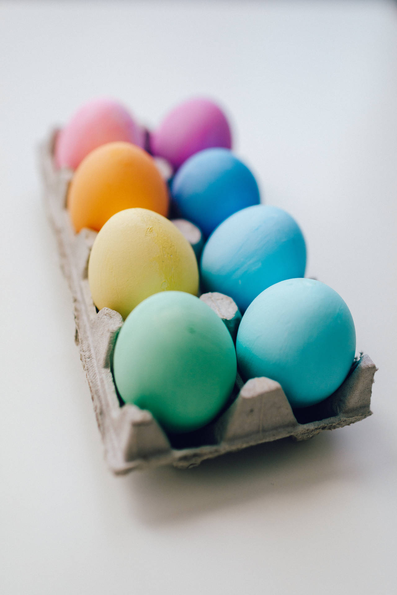 Solid Pastel Colorful Eggs Wallpaper