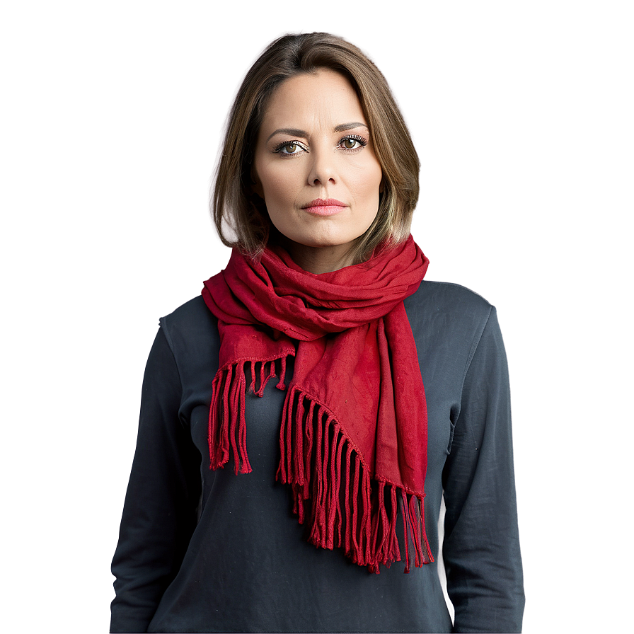 Solid Red Scarf Png 06252024 PNG