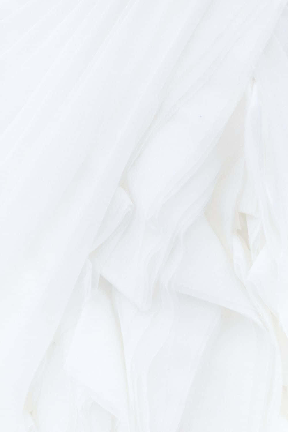 White Chiffon Fabric - Close Up