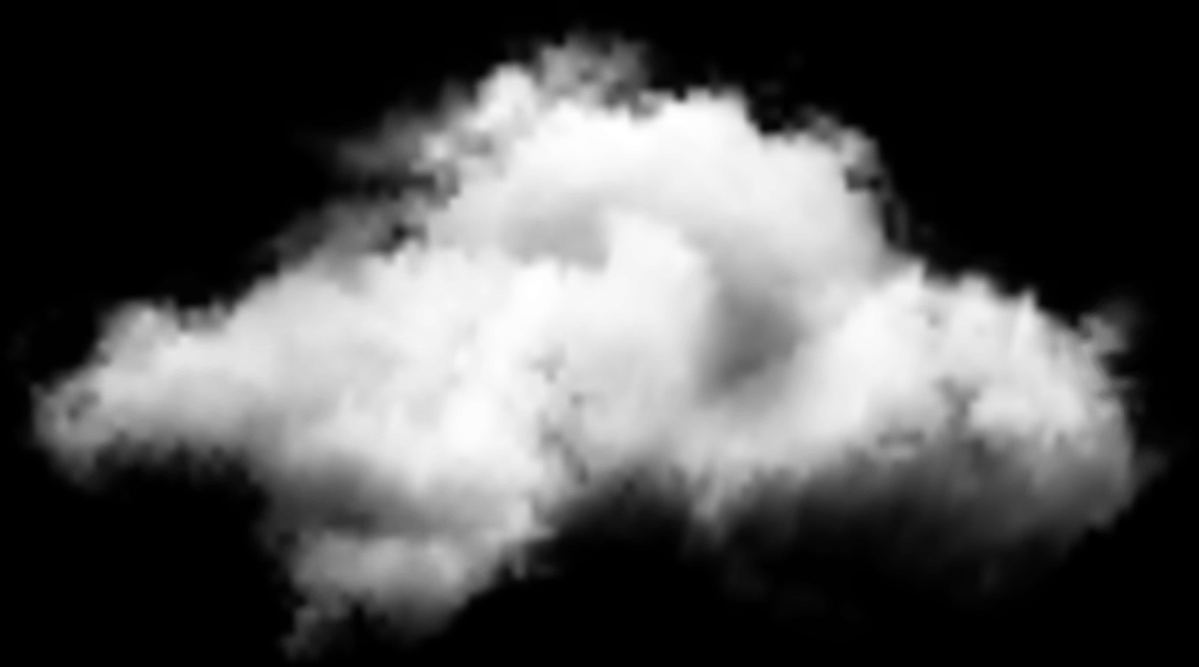 Solitary Cloud Black Background PNG