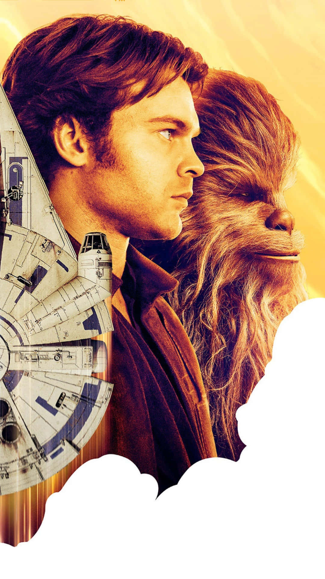 Han Solo and Chewbacca on an adventure in Solo: A Star Wars Story Wallpaper