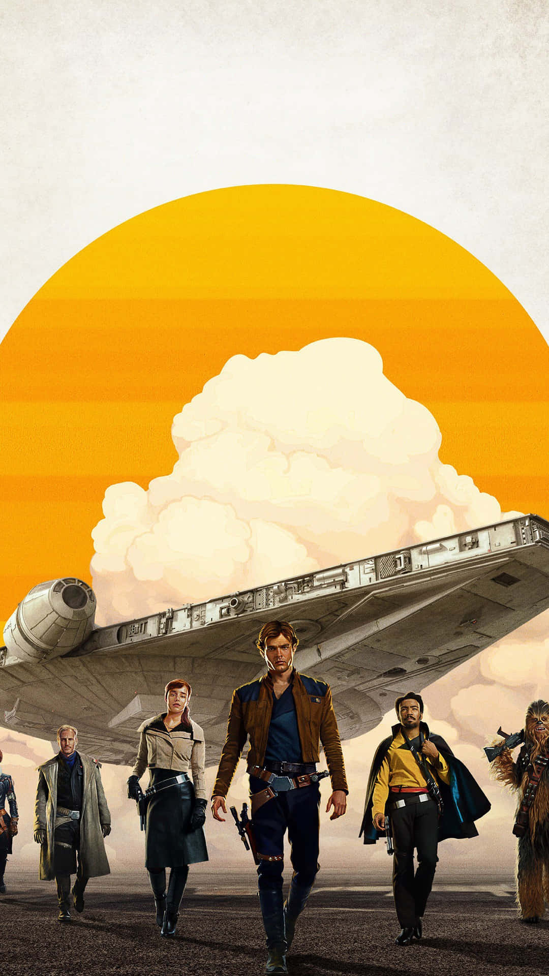 Han Solo and Chewbacca ready for action in Solo: A Star Wars Story Wallpaper
