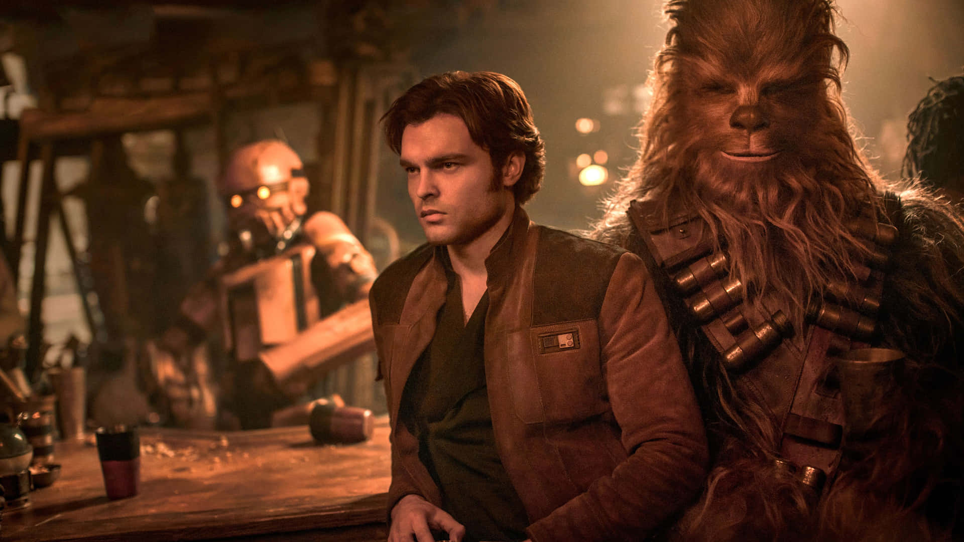 Solo A Star Wars Story Characters in Action Wallpaper