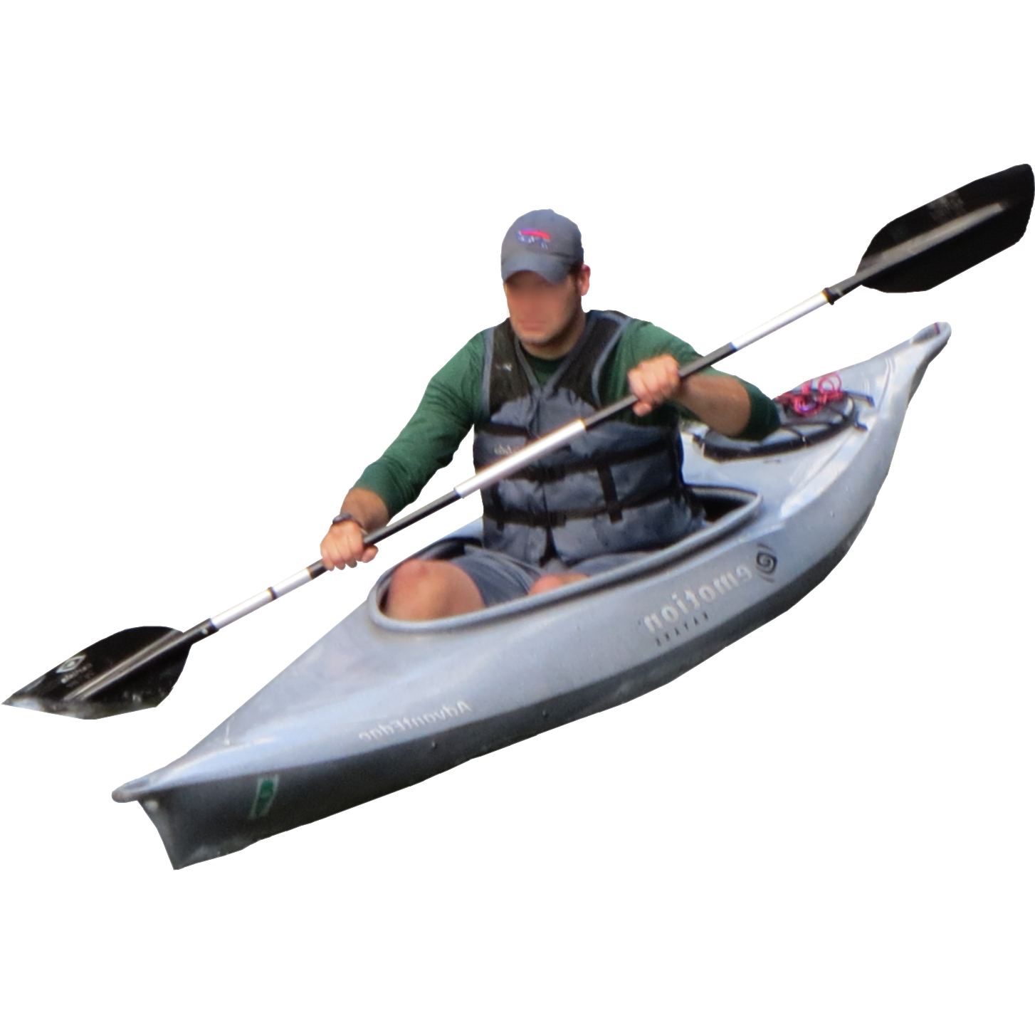 Solo Kayakerin Action PNG