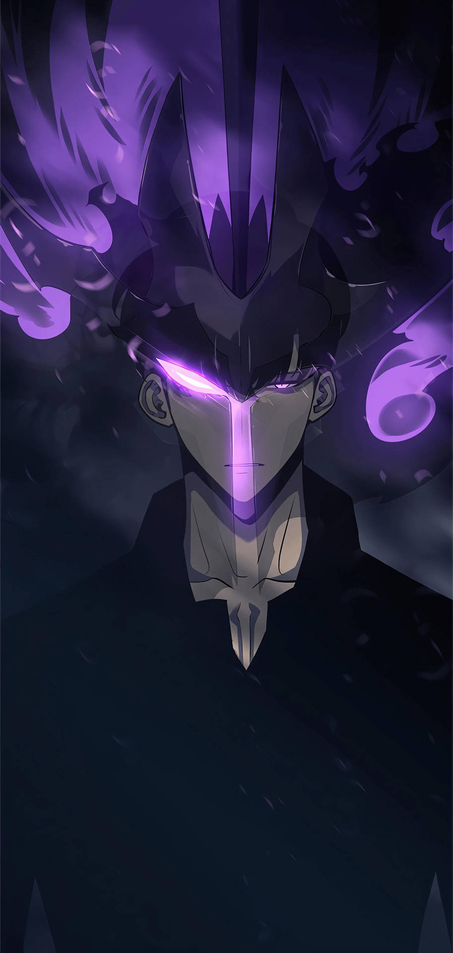 Solo Leveling Jin-Woo Purple Power Wallpaper