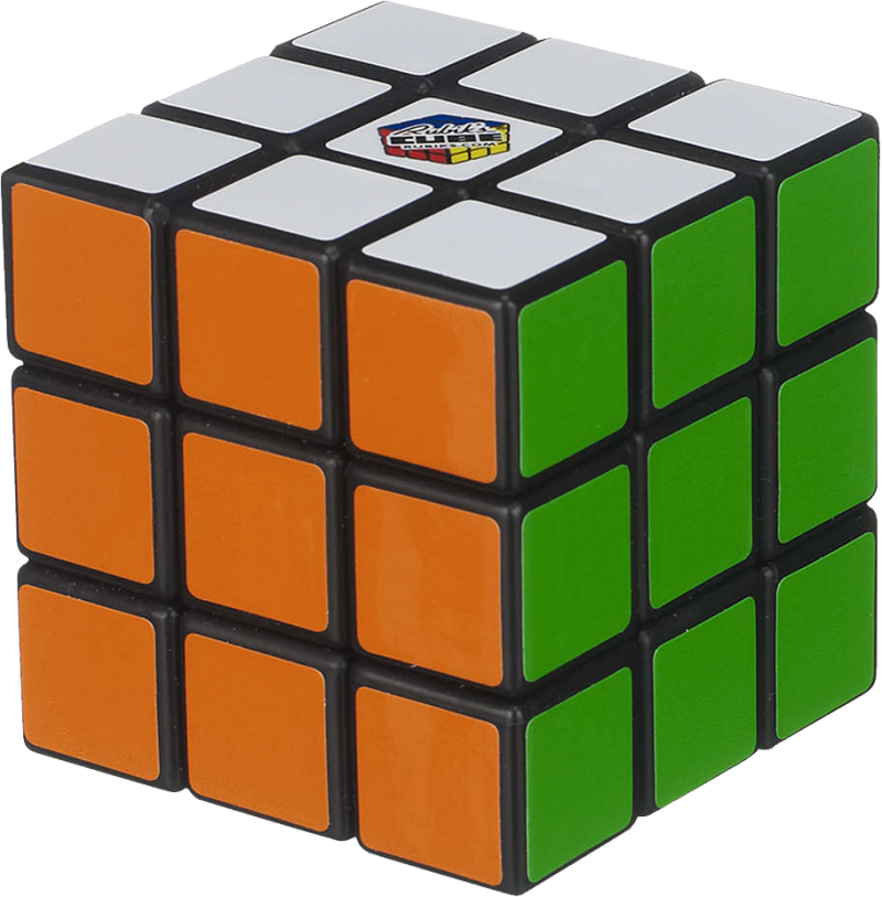 Solved Rubiks Cube Display PNG