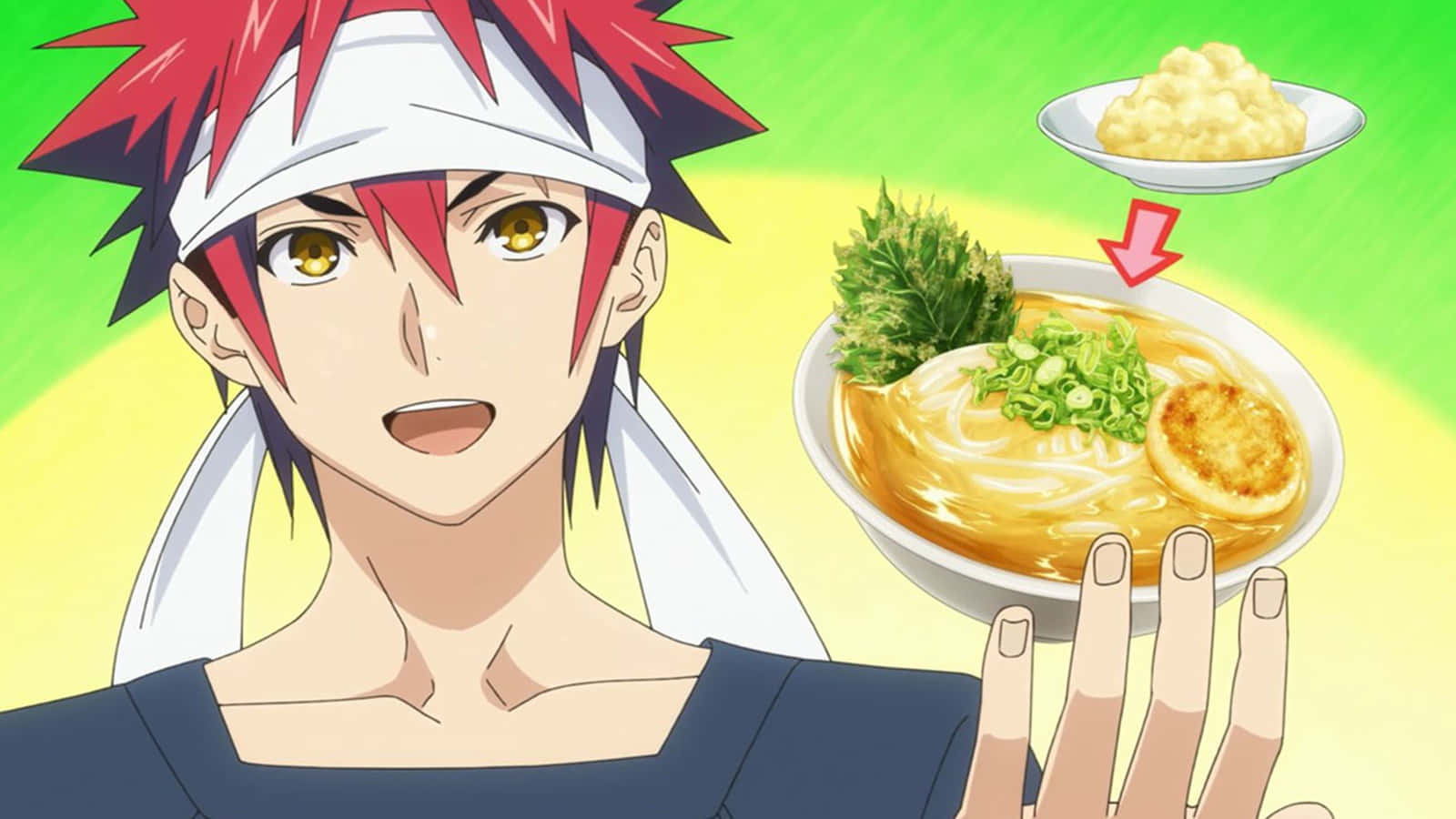 Soma Yukihira Présentant Un Plat Anime Fond d'écran