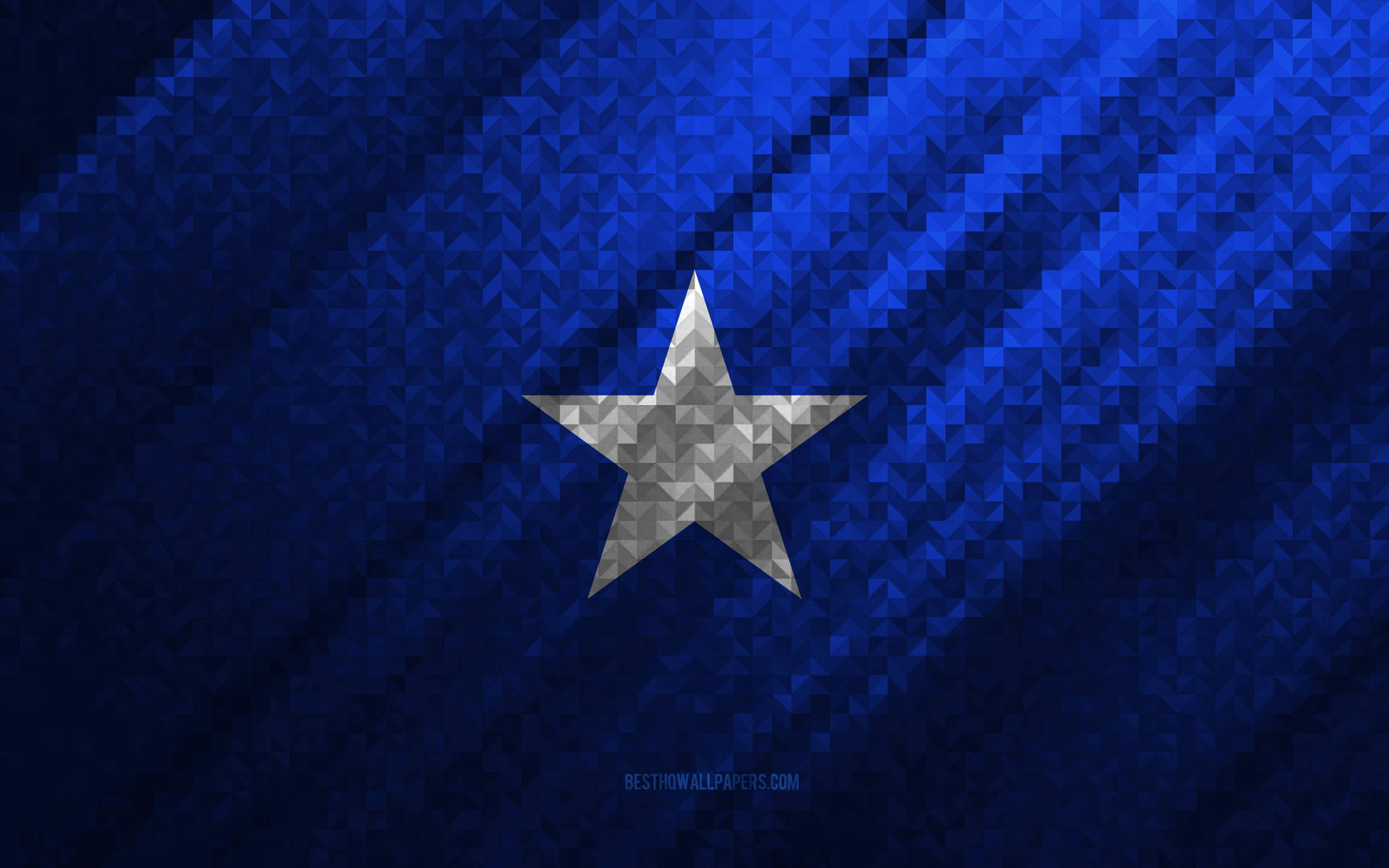Banderade Somalia En Mosaico Geométrico Fondo de pantalla