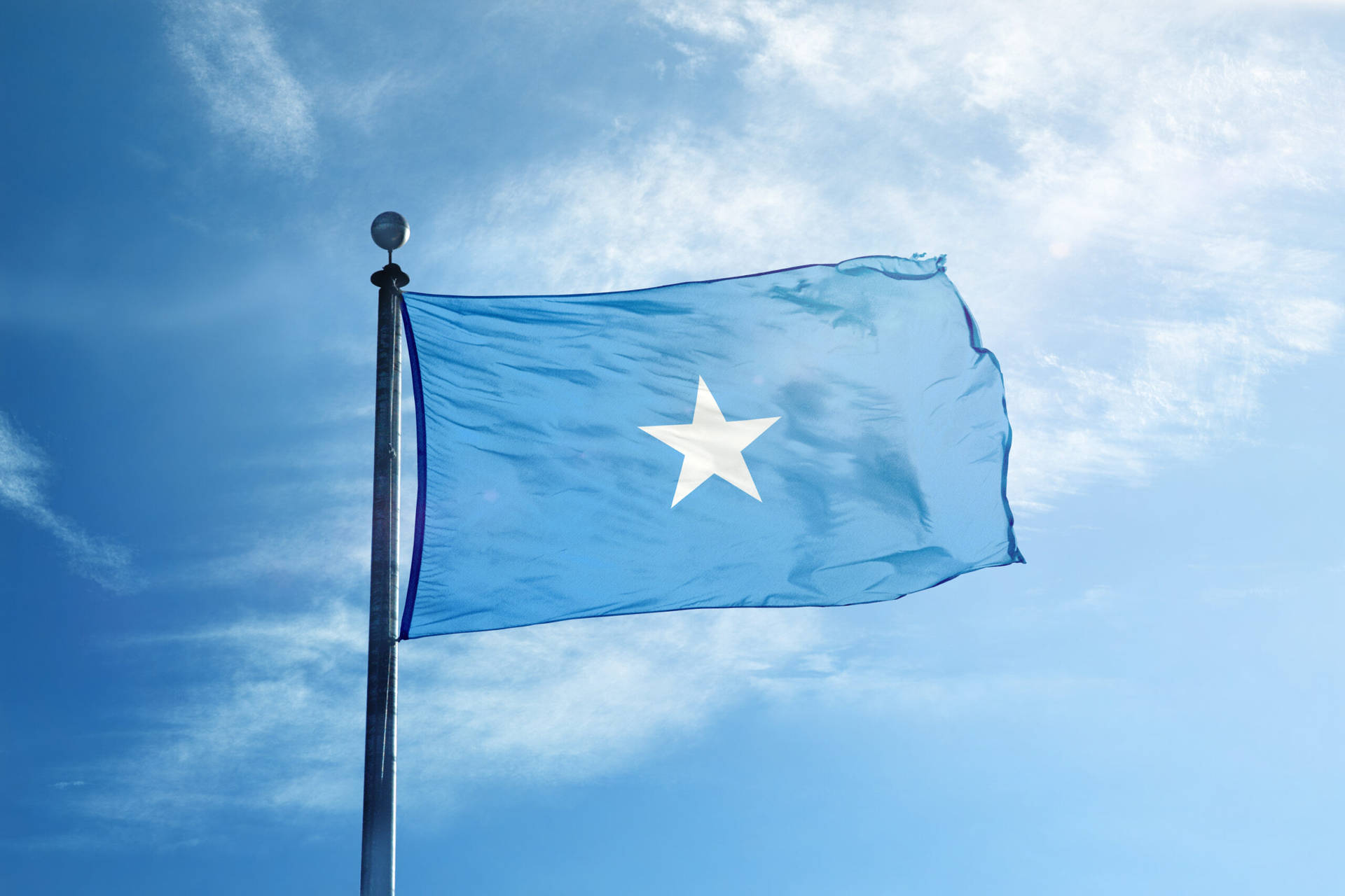 Somaliasflagga På Himlen. Wallpaper