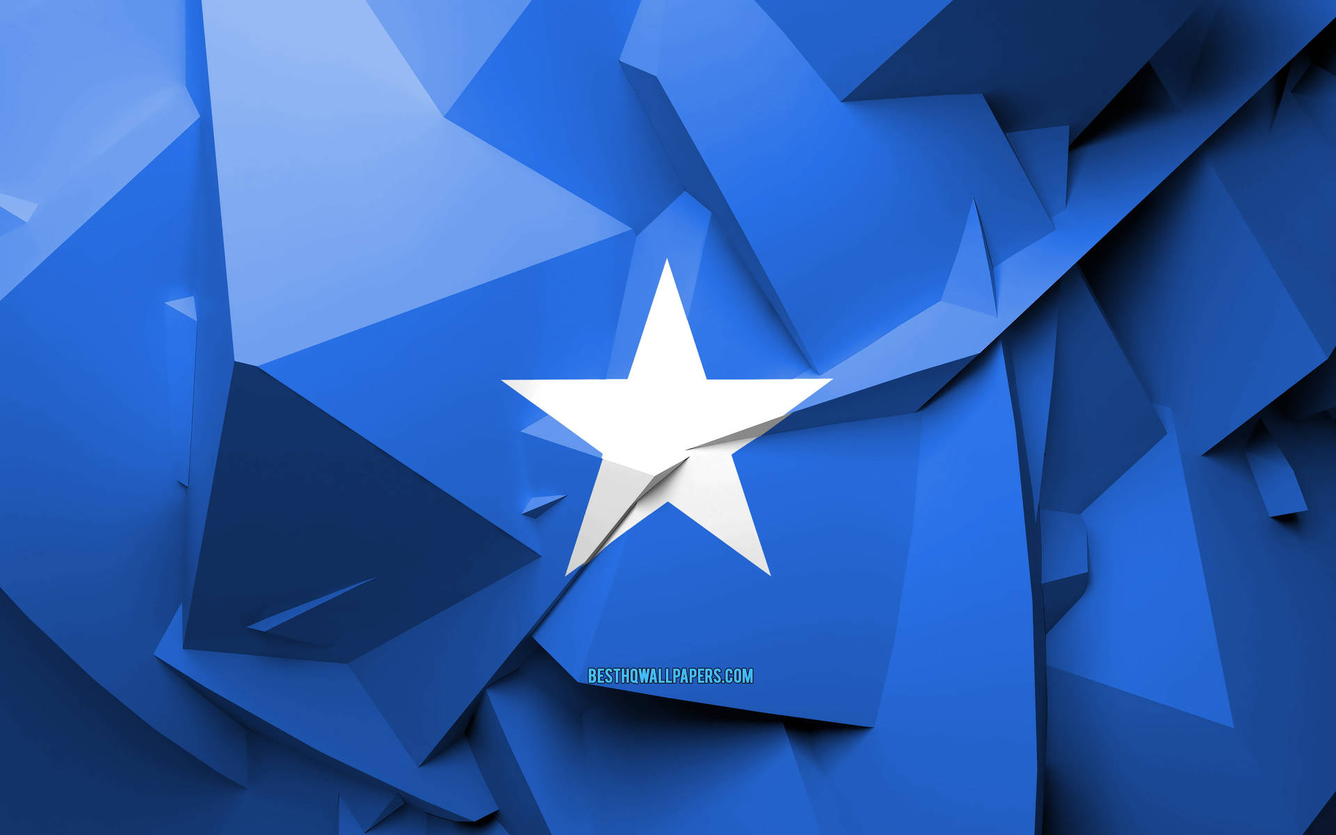 Somaliaflagge In Zerklüfteter Geometrischer Darstellung Wallpaper