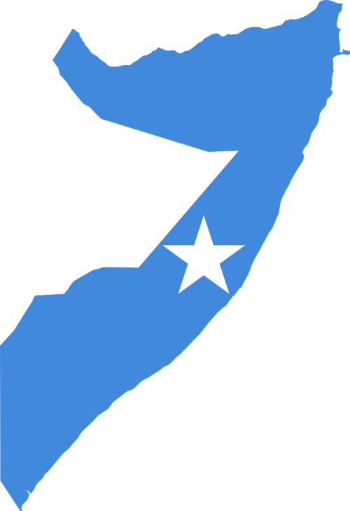 Somalia Flag Map Shape PNG