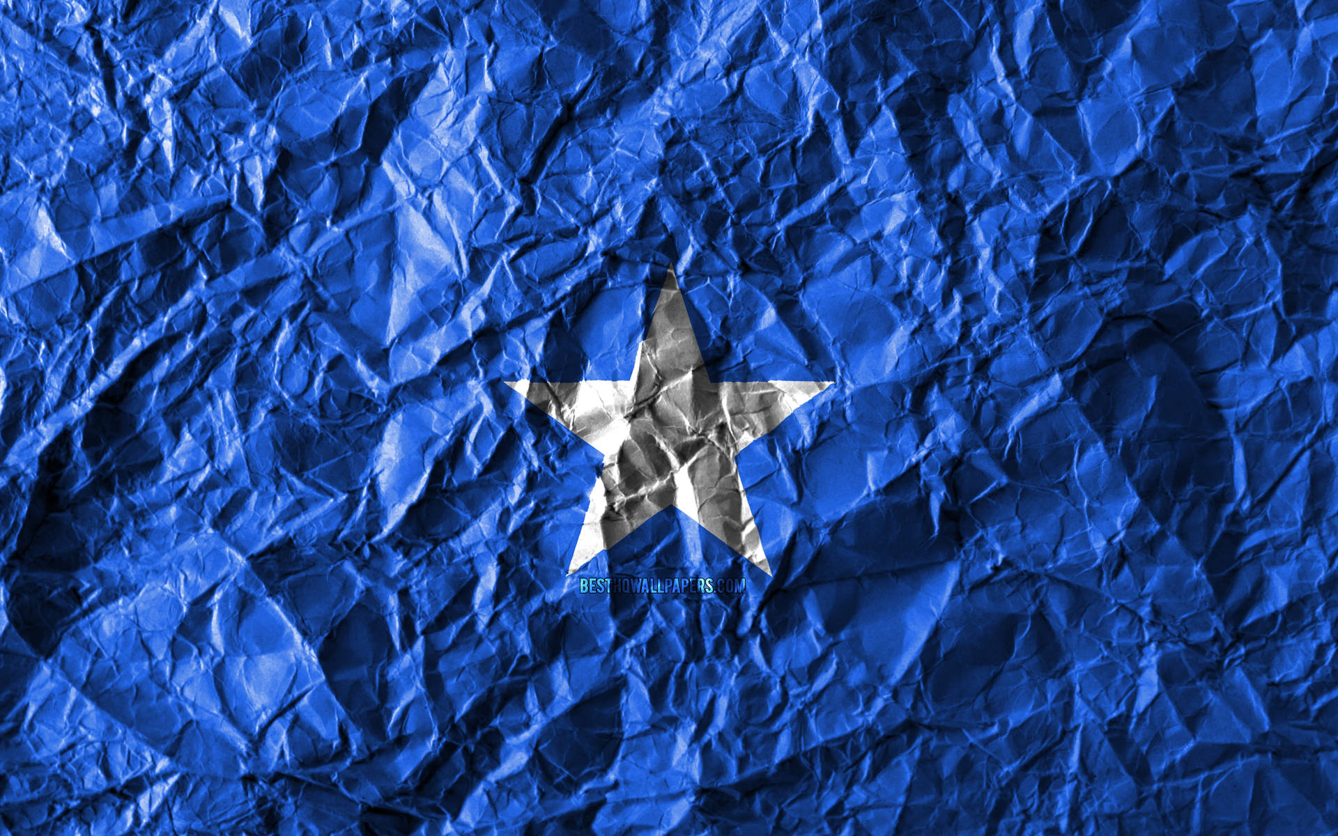 Somaliensflagga På Skrynklat Papper. Wallpaper