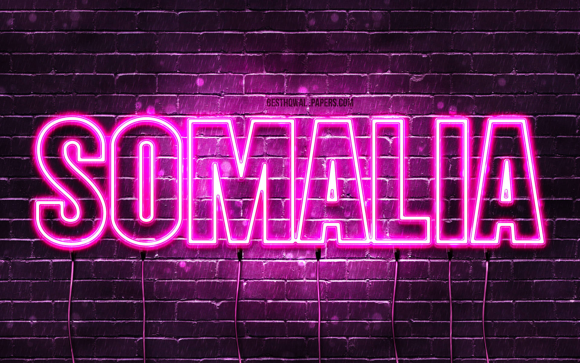 Somalia Pink Neon – Et livligt design, der skinner hver gang du ser det. Wallpaper