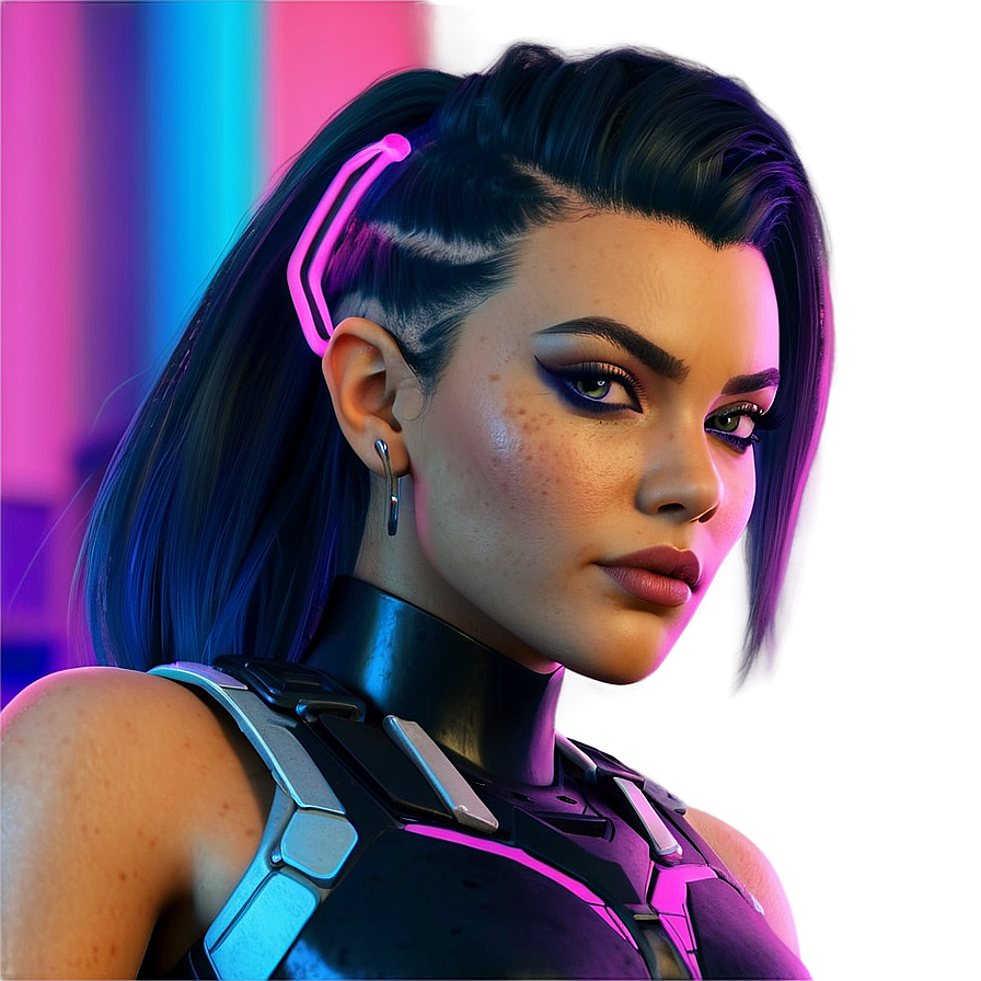 Sombra Cyberpunk Outfit Png 15 PNG