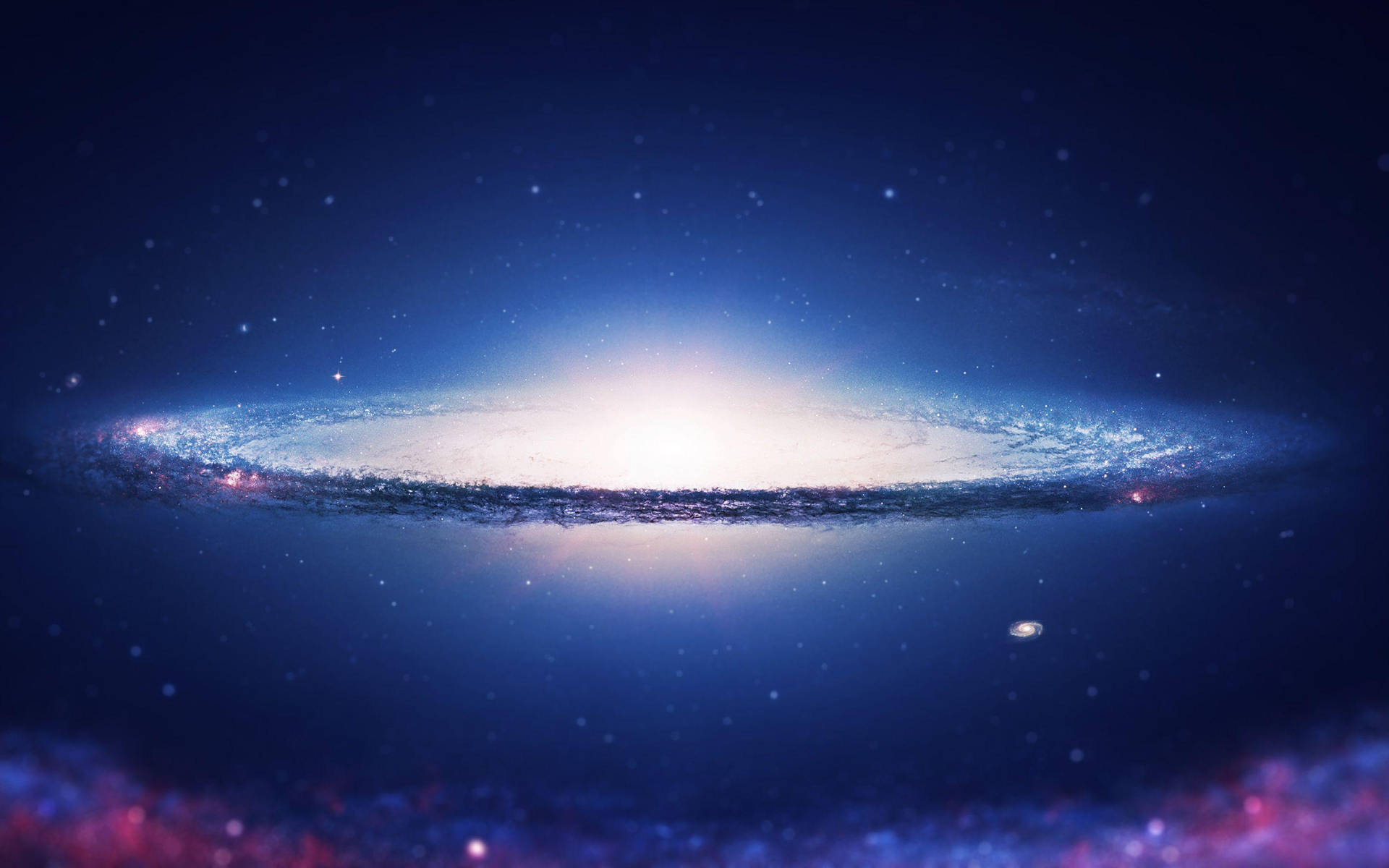 Sombrero Blue Galaxy Wallpaper