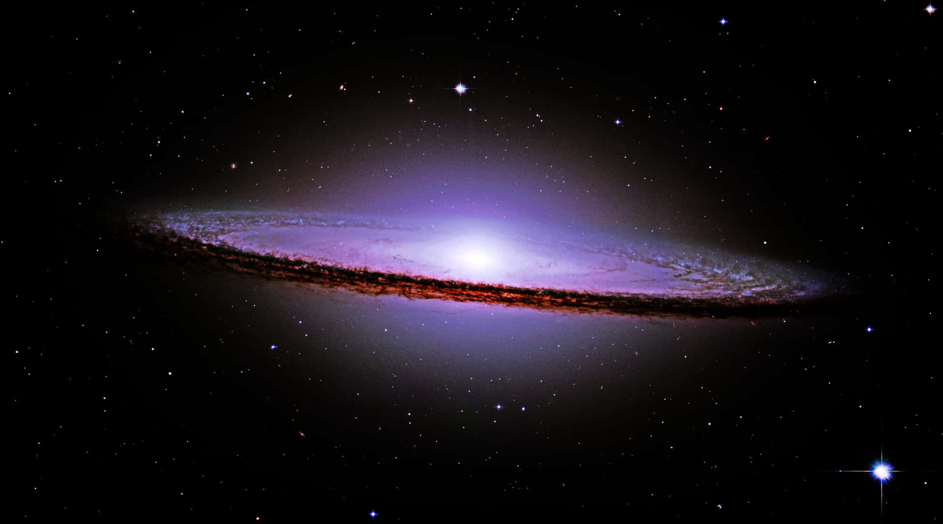 Majestic Sombrero Galaxy in Stunning Detail Wallpaper