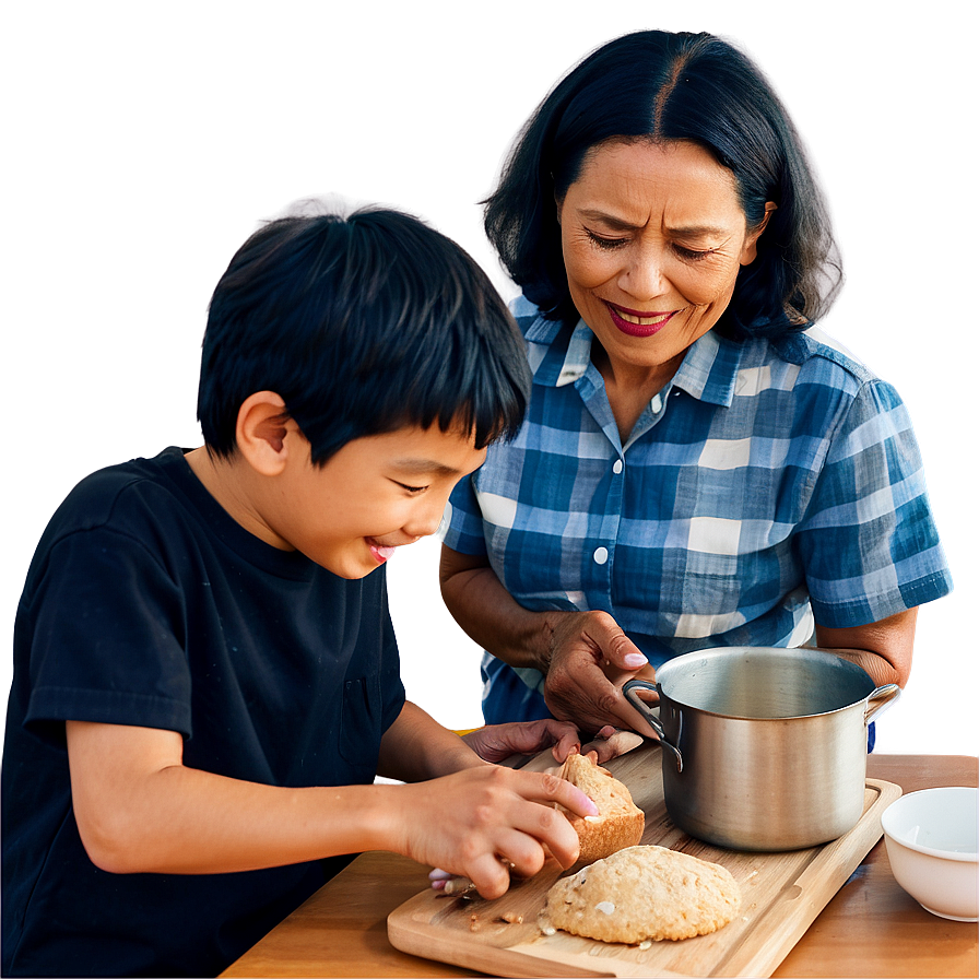 Son And Mother Baking Together Png 96 PNG