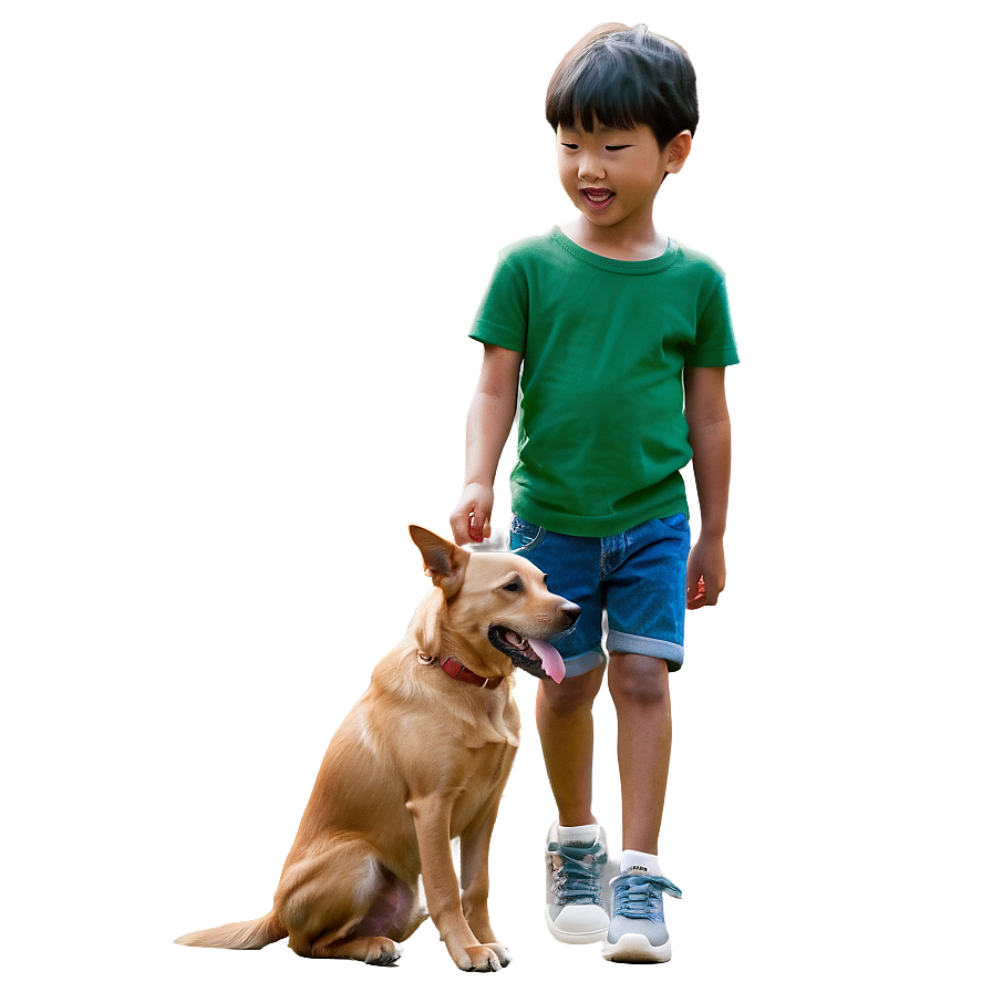 Son And Pet Dog Friendship Png 84 PNG