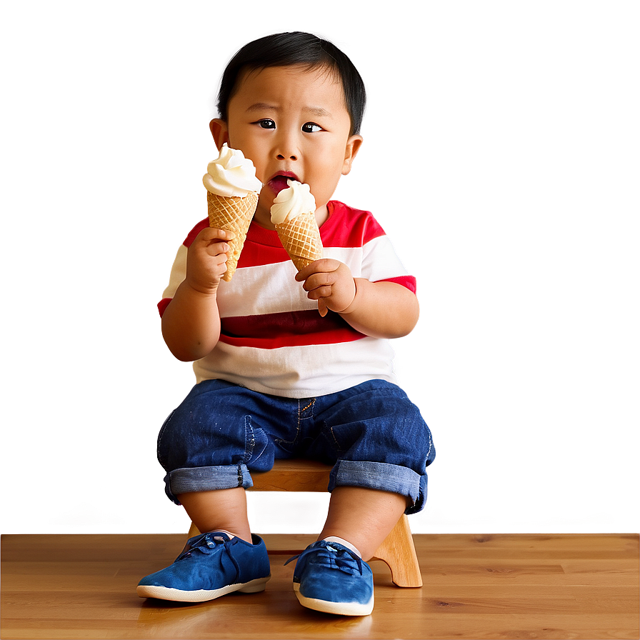 Son Eating Ice Cream Png 06242024 PNG