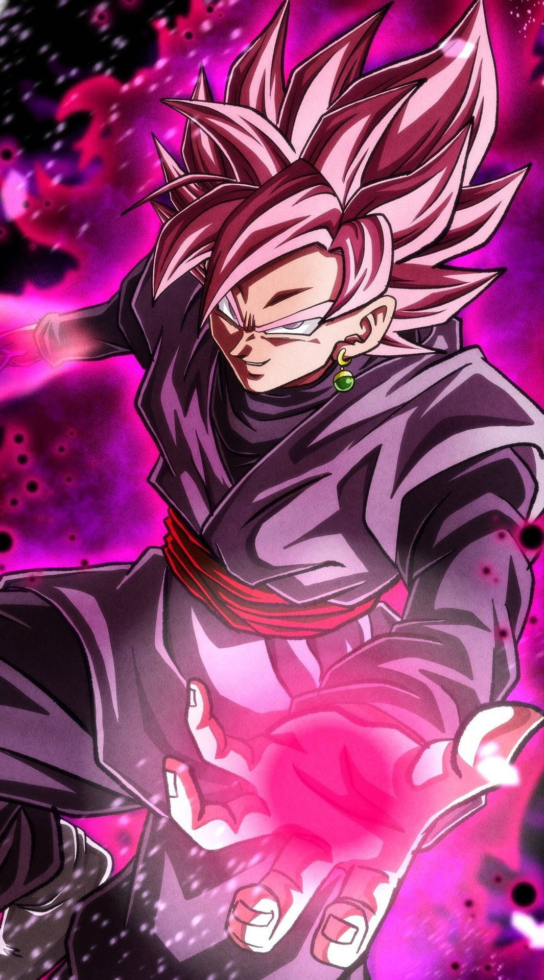Son Goku As Black Goku Rose 4k Wallpaper