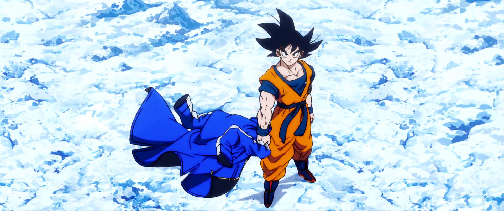 Son Goku ready to fight in Dragon Ball Super Broly Wallpaper