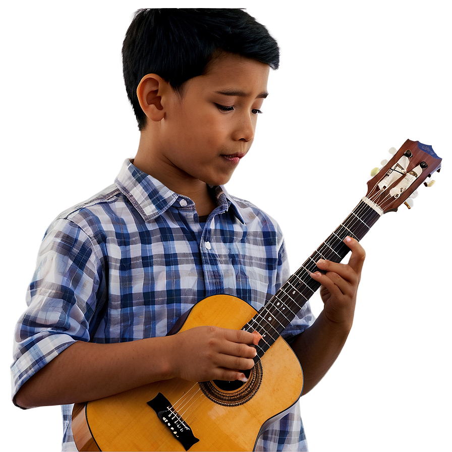 Son Learning Guitar Png 06242024 PNG