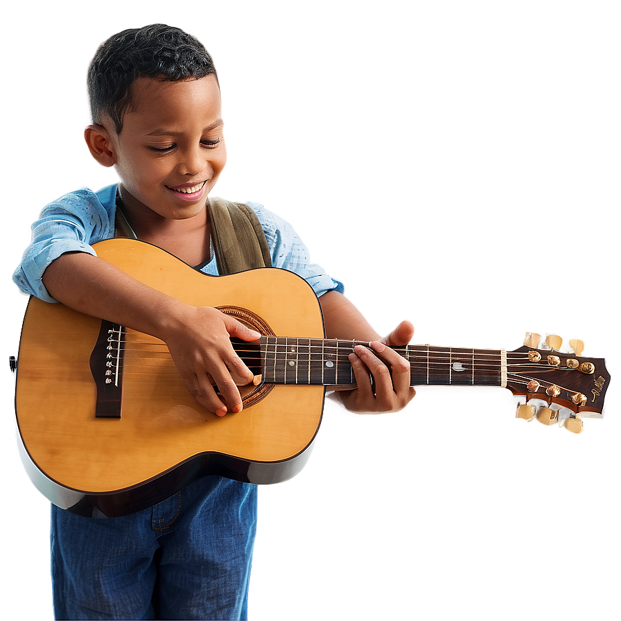 Son Learning Guitar Png 50 PNG