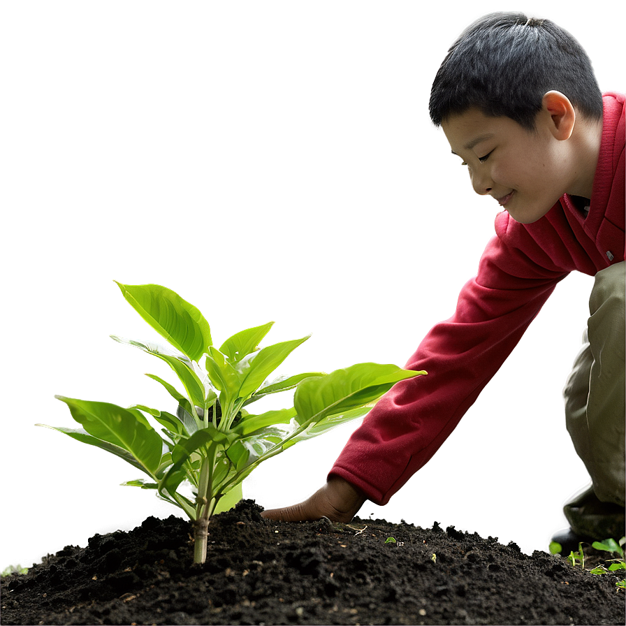 Son Planting Tree Png 06242024 PNG