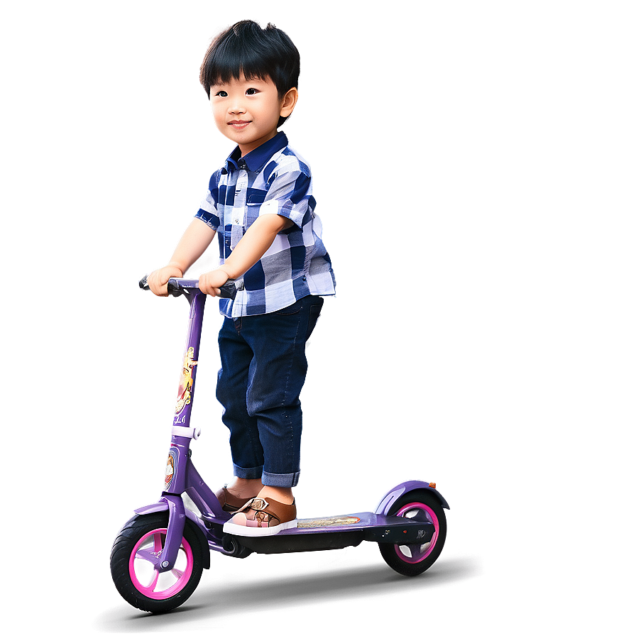 Son Riding Scooter Png 28 PNG