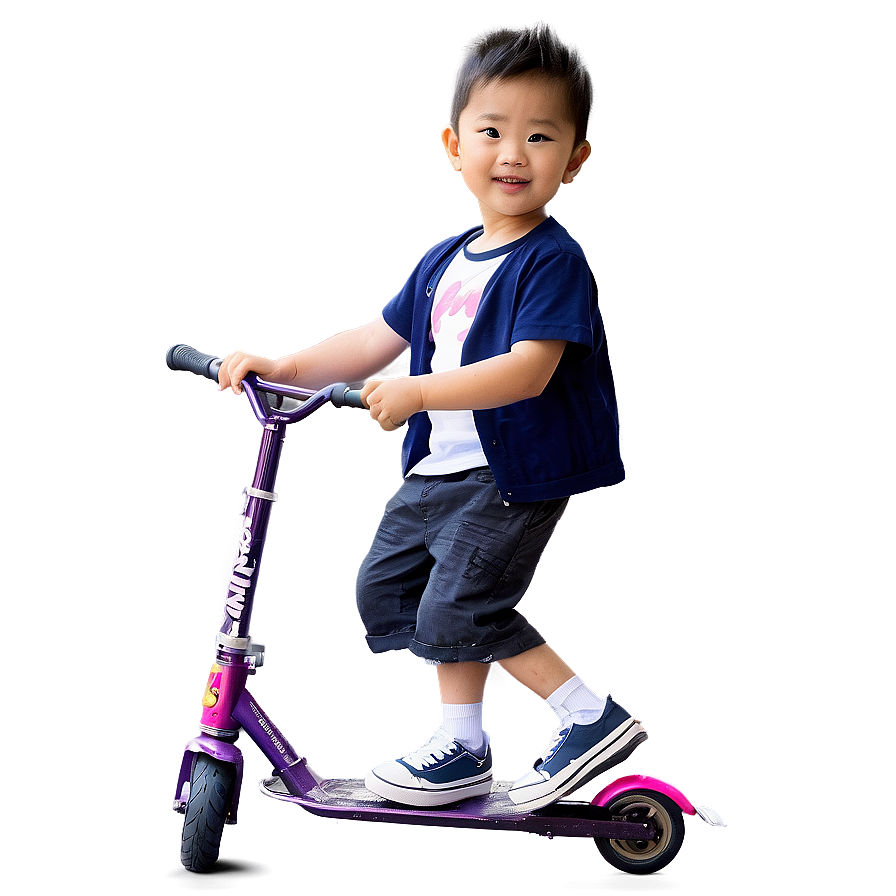 Son Riding Scooter Png 7 PNG