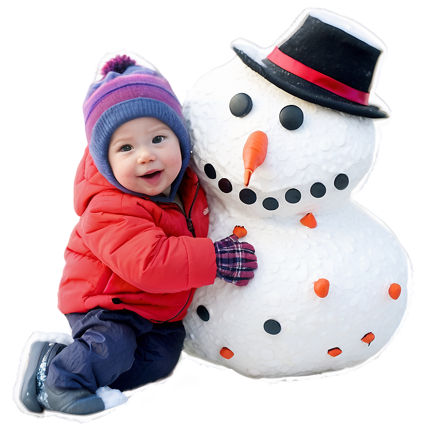 Son's First Snowman Png Hea PNG