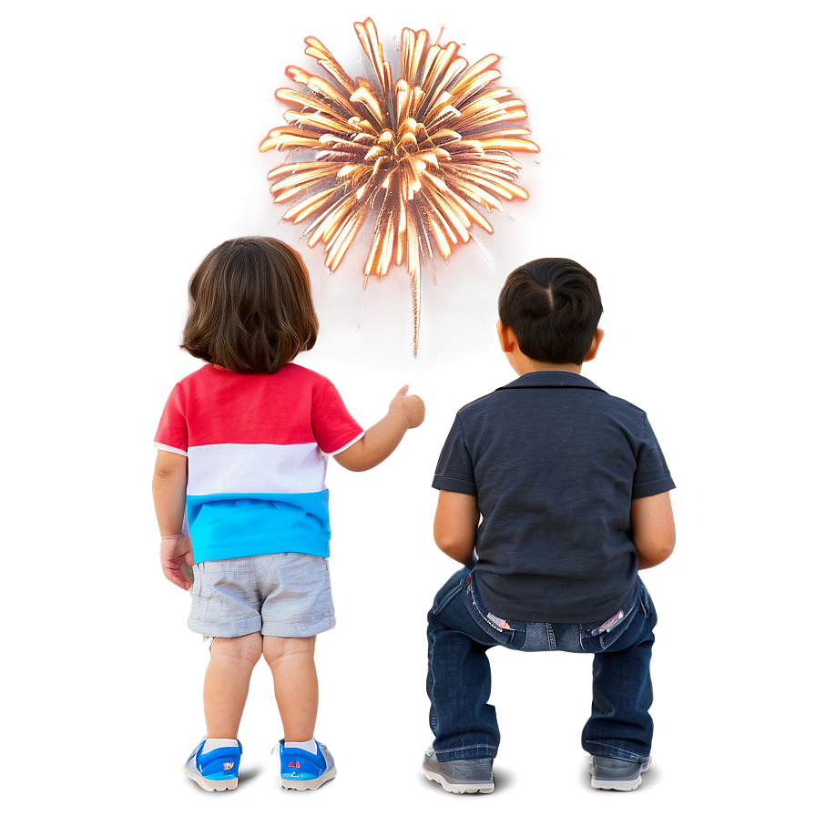 Son Watching Fireworks Png 06242024 PNG