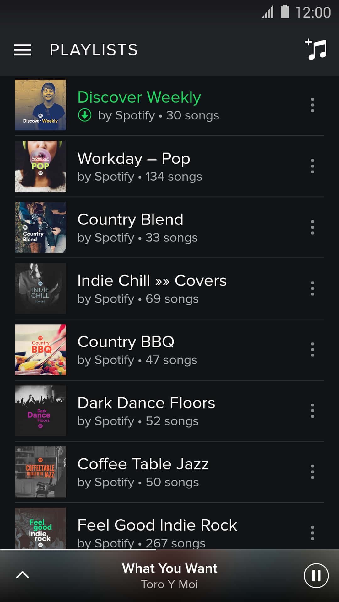 Playlists Menu Song Pictures