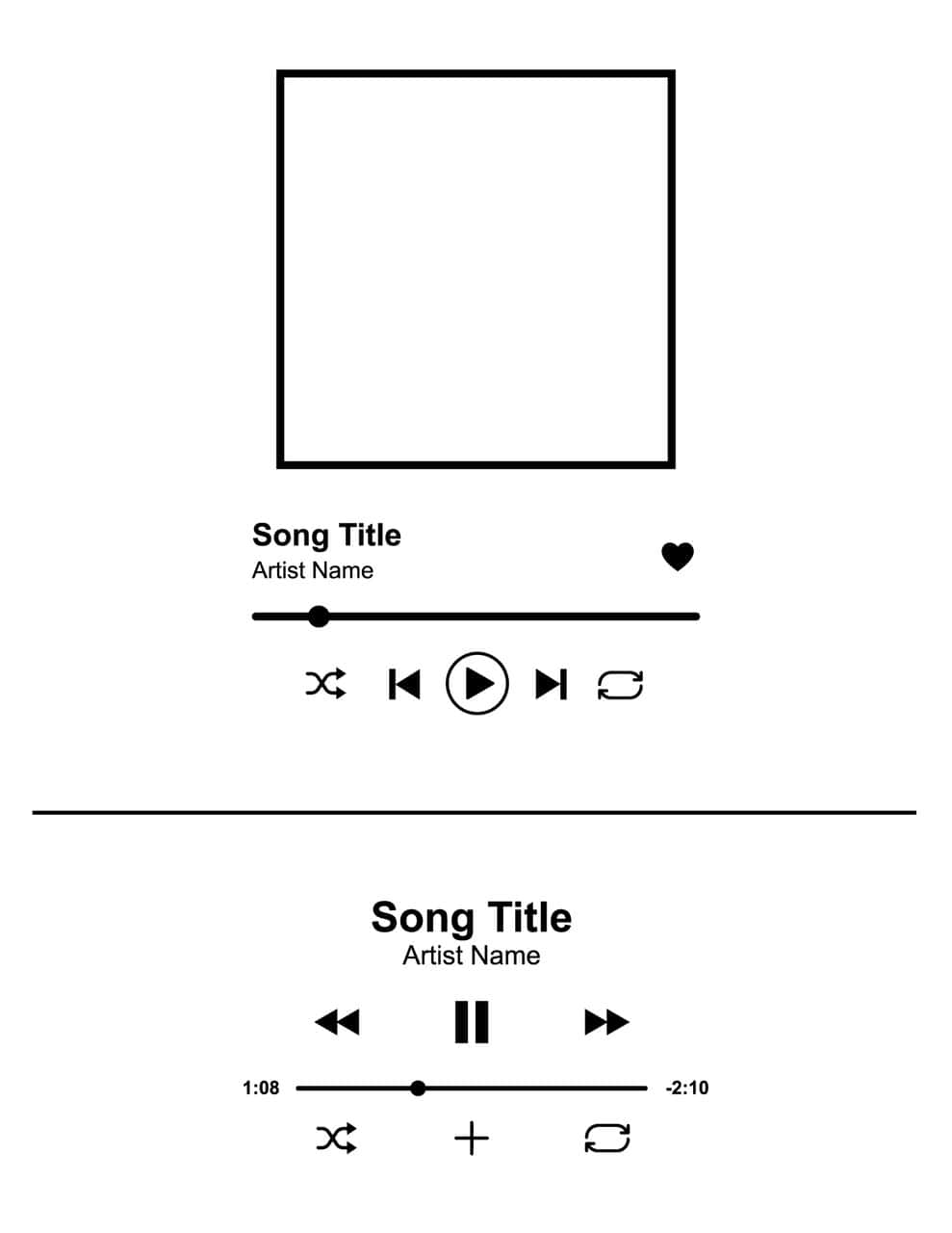Blank Spotify Song Layout Pictures