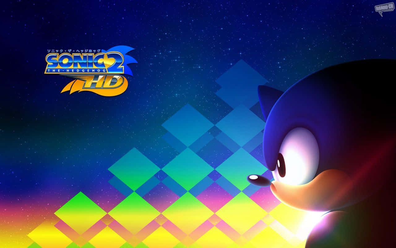 Sonic 2 HD geometrisk mønster plakat tapet Wallpaper