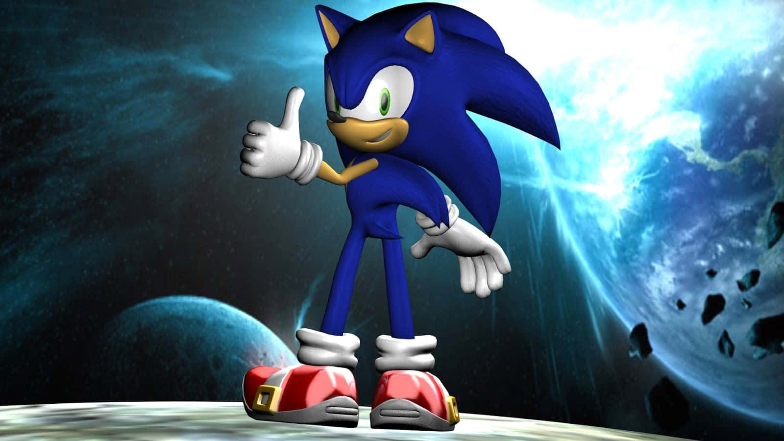 Sonic 2 HD Cute Thumbs Up Wallpaper