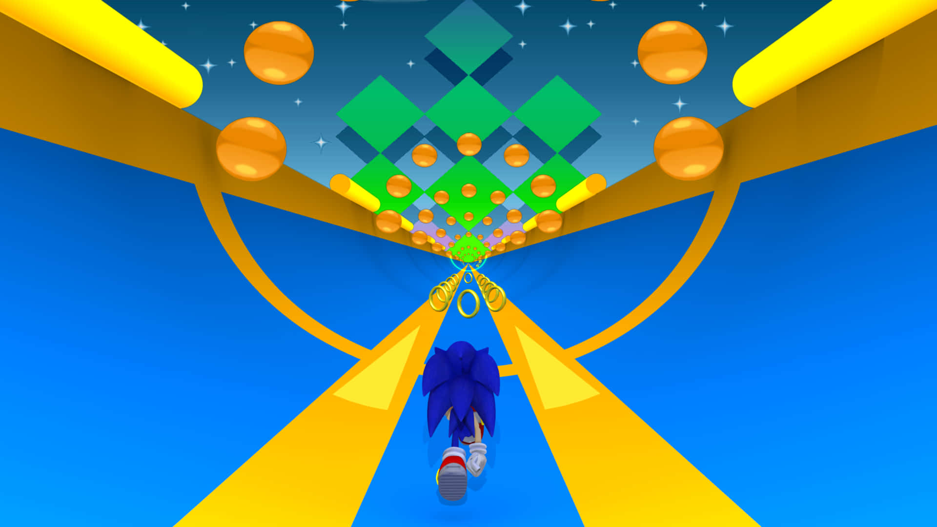 Sonicthe Hedgehog - Skärmdump Av Sonic Run. Wallpaper