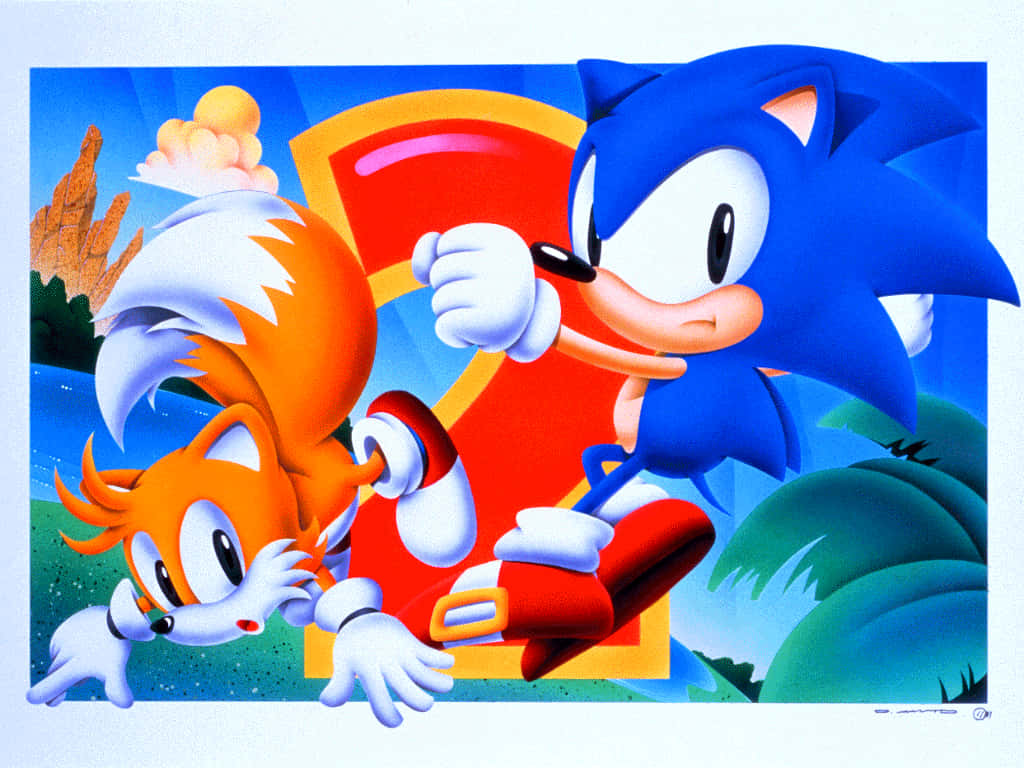 Retro meets modern in Sonic 2 HD! Wallpaper