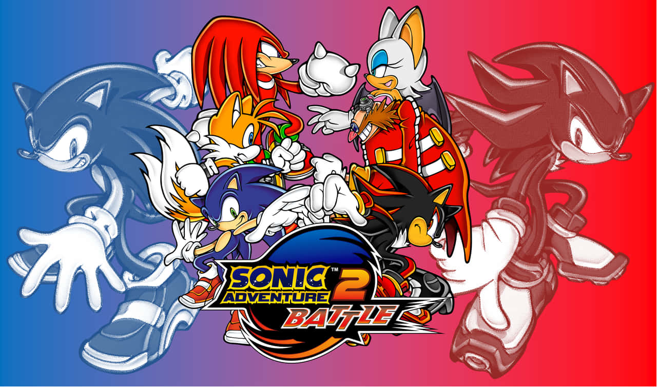 Sonic2 Hd Äventyrsstridsfigurplakat. Wallpaper