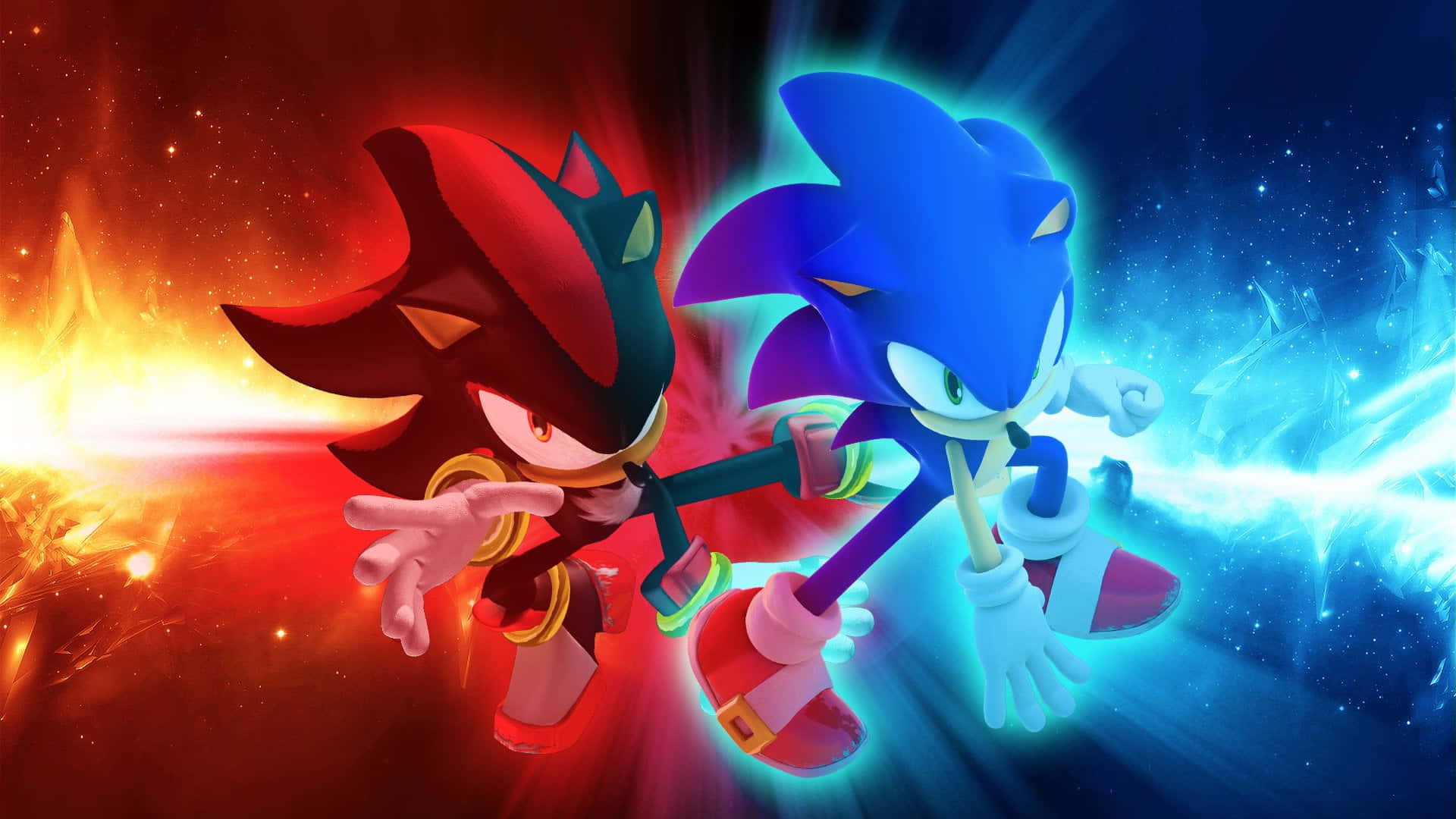 Sonic Adventure HD - Sonic and Tails Racing Through the City Wallpaper