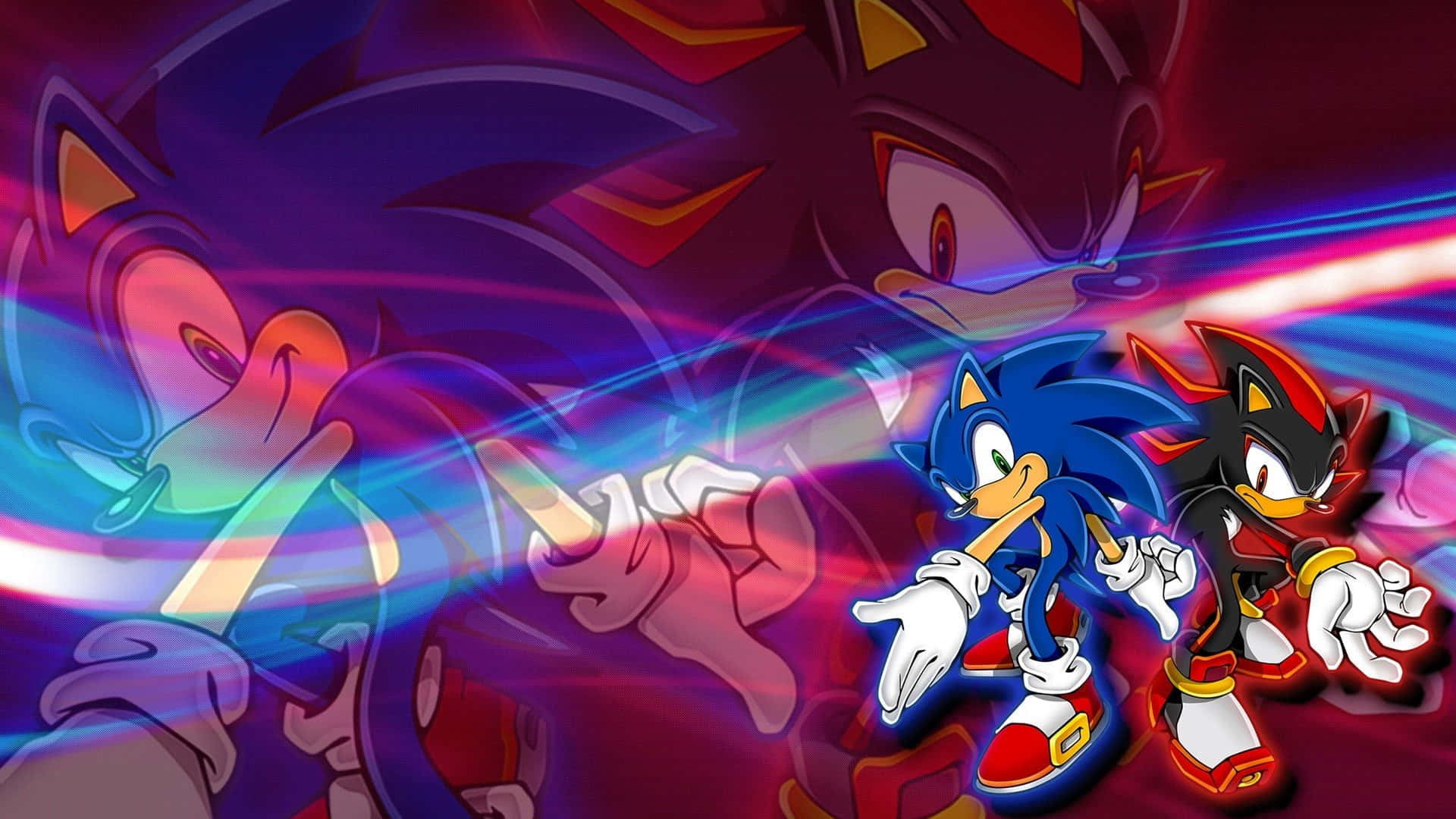 Sonic and friends in an action-packed adventure in Sonic Adventure HD Wallpaper