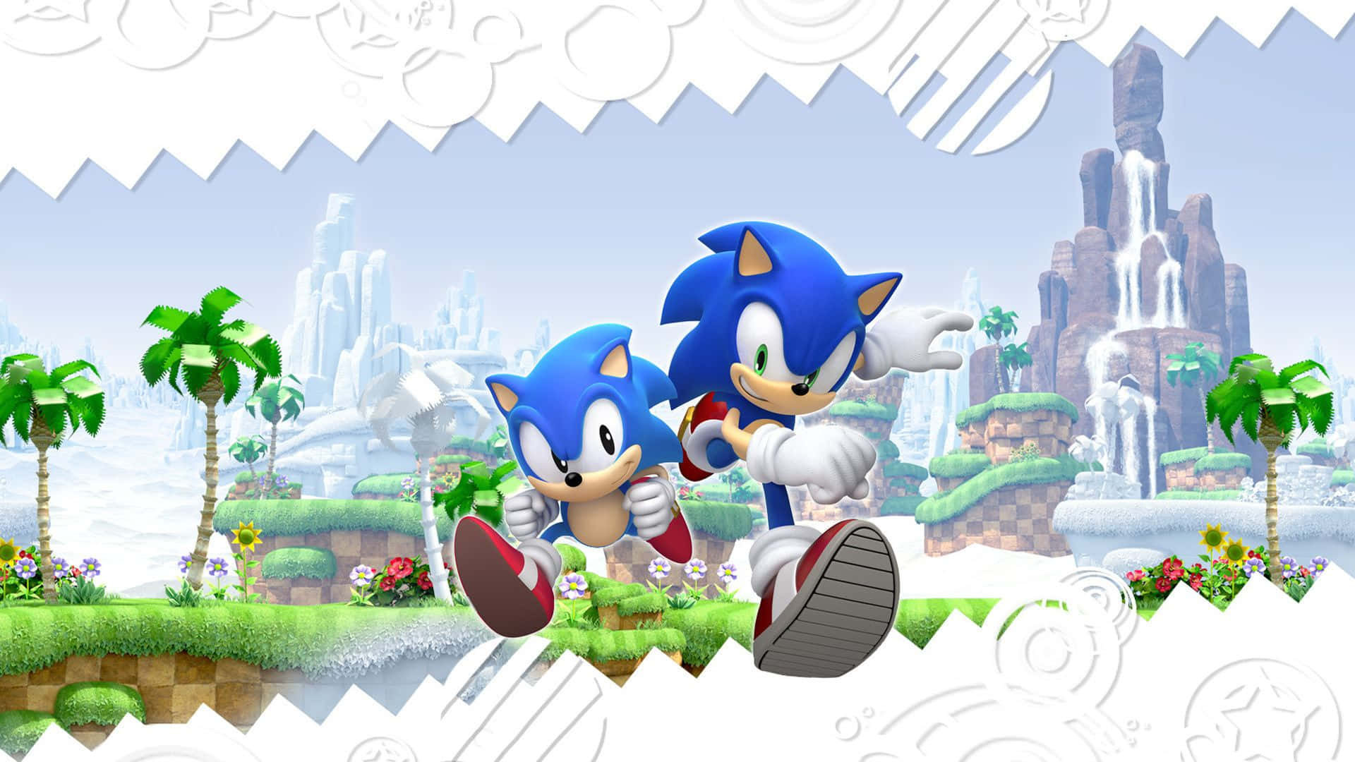 Sonic Adventure HD – Sonic and friends in action on a 1920 x 1080 wallpaper Wallpaper