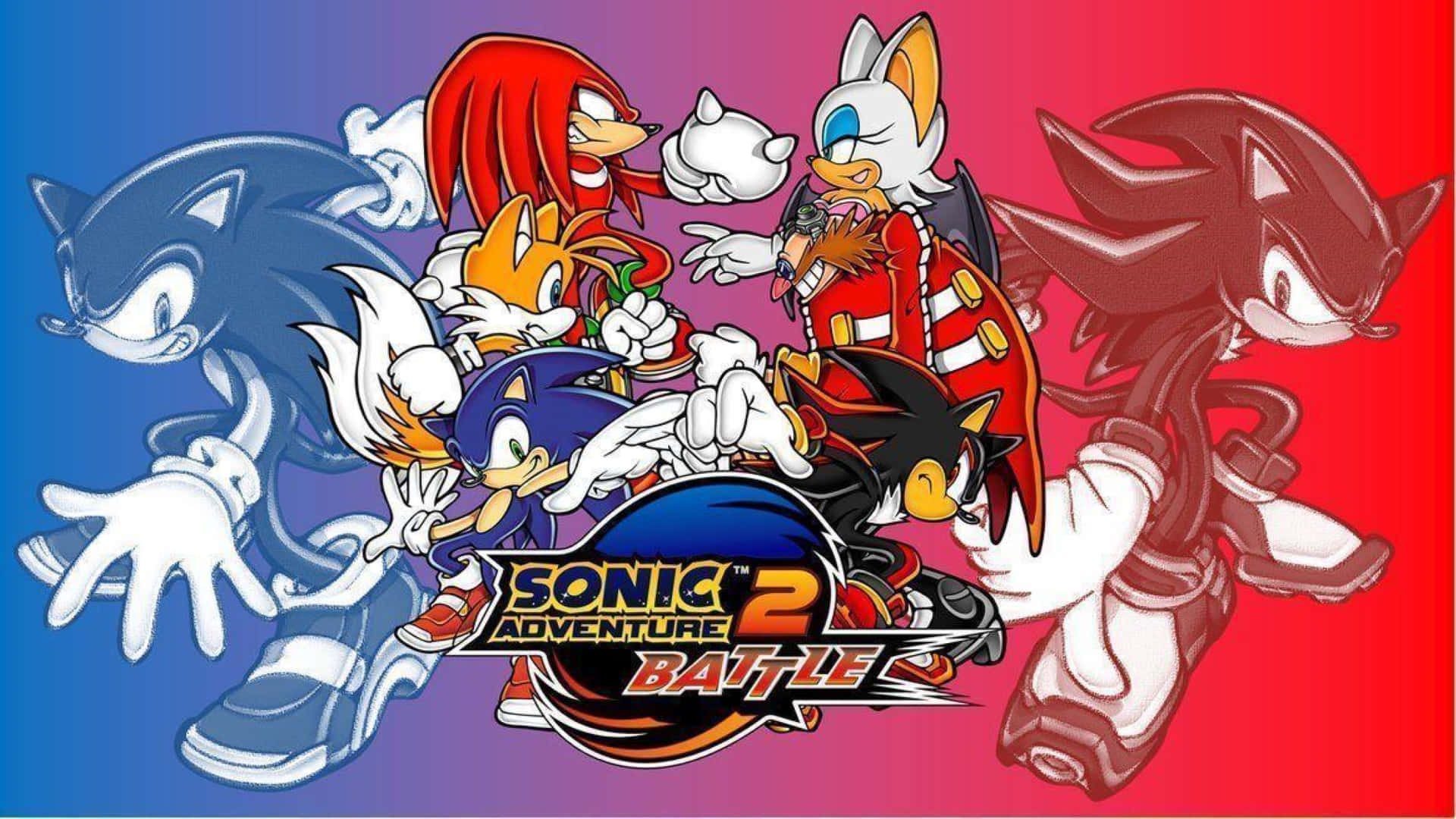 Sonic and his friends in a high-speed race in Sonic Adventure HD Wallpaper