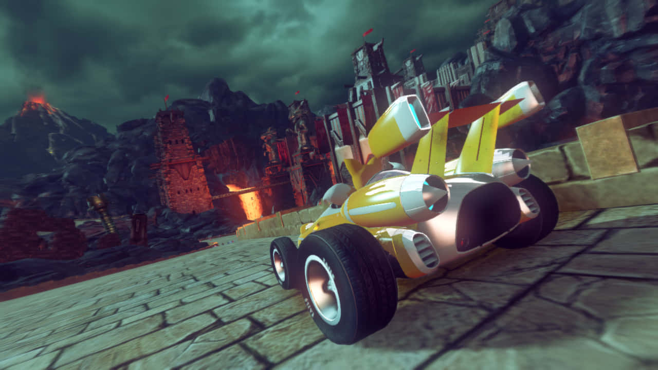 Sonic and All-stars Racing Transformed in action Wallpaper