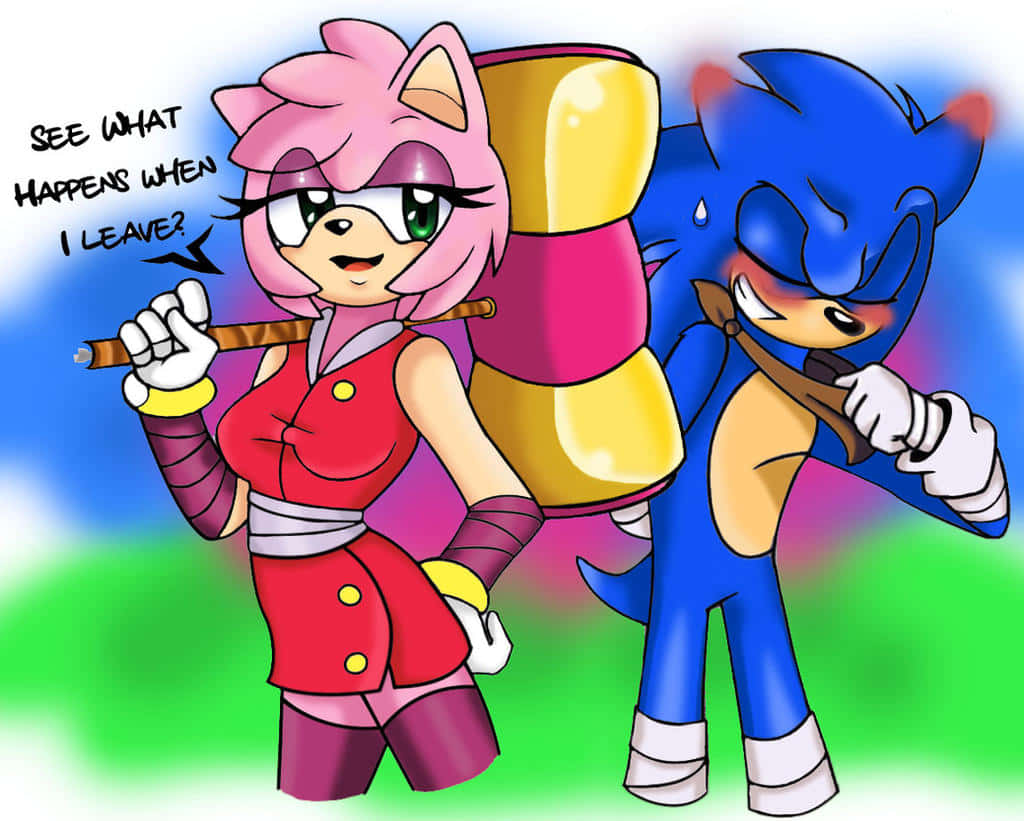 Losdulces Momentos De Sonic Y Amy Fondo de pantalla