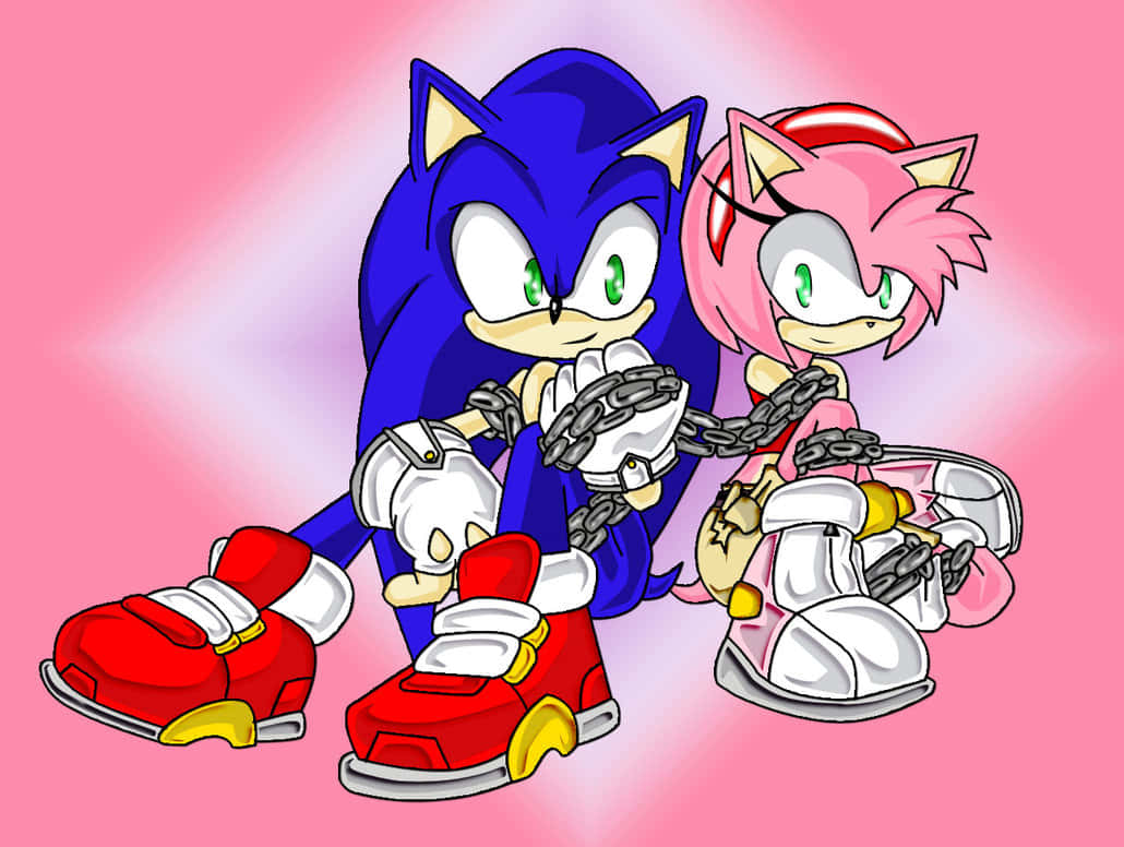 Sonic and Amy's Romantic Adventure Wallpaper
