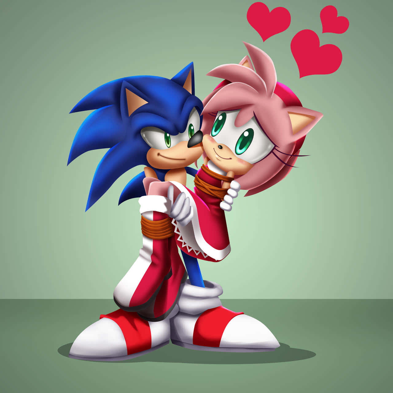 Sonic and Amy's Romantic Adventure Wallpaper